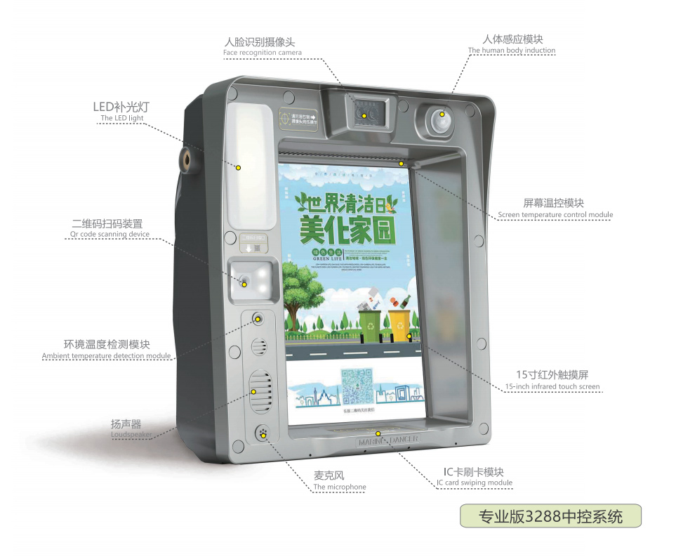 智慧垃圾桶专业版3288中控系统